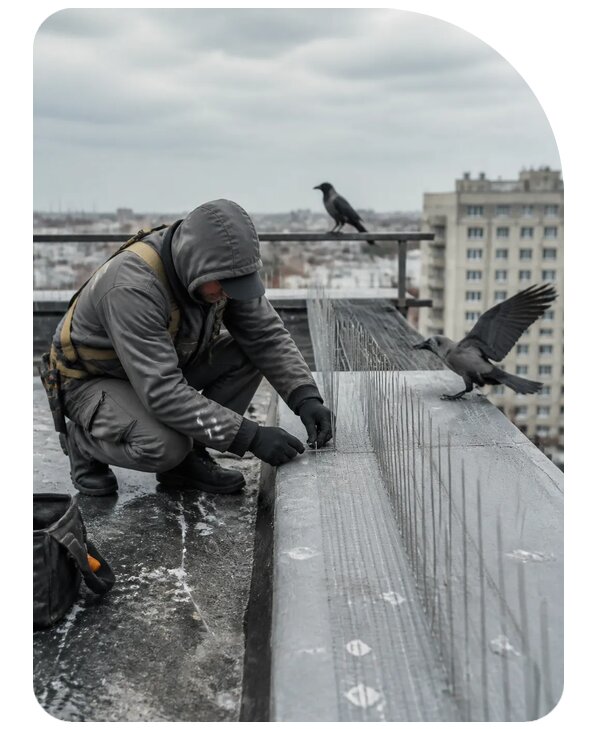Защита от ворон под ключ в Омске по цене от 5185 р. | Сенат-Омс